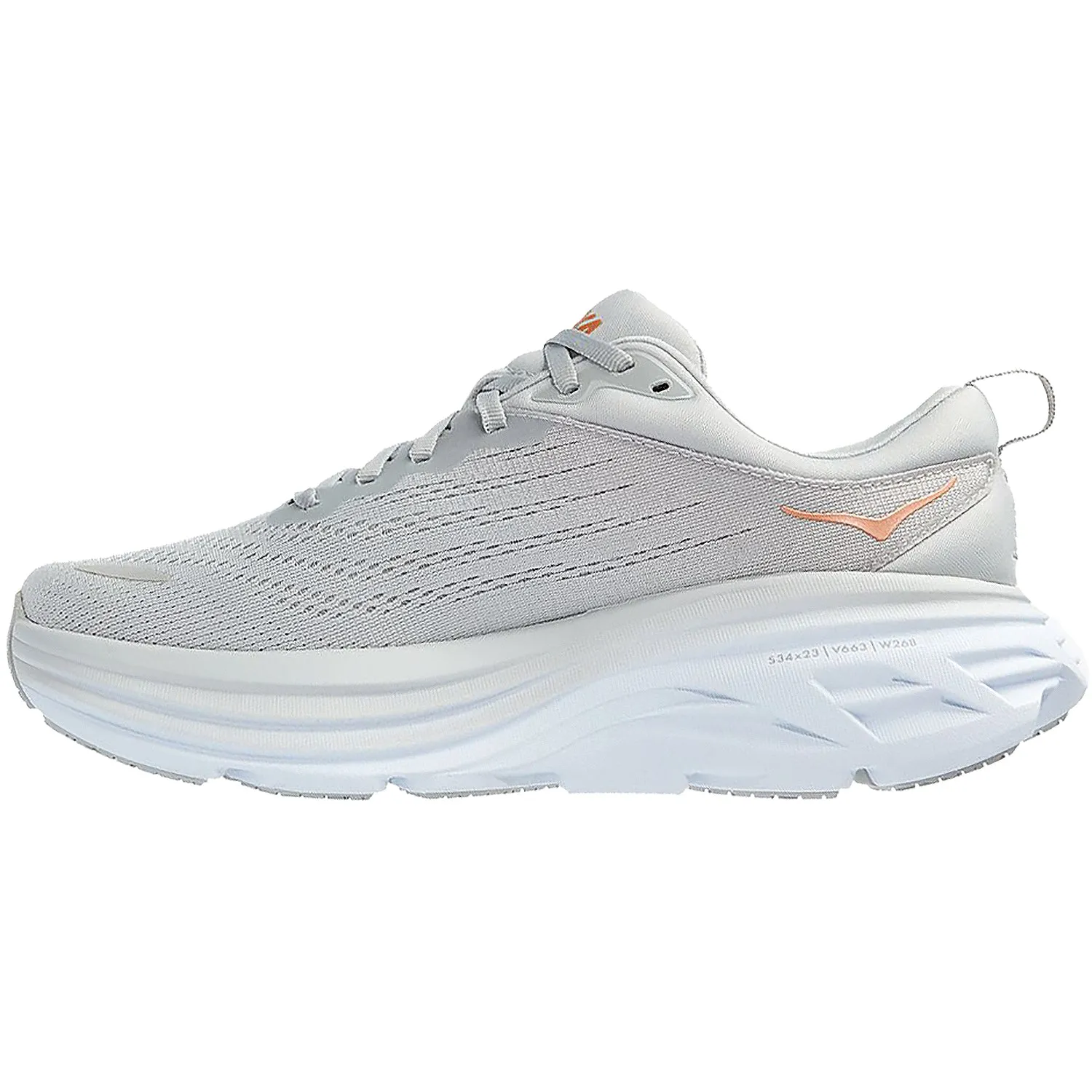 Women's Hoka Bondi 8 Harbor Mist/Lunar White Mesh