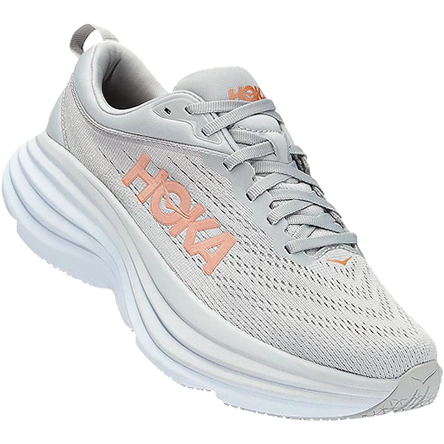 Women's Hoka Bondi 8 Harbor Mist/Lunar White Mesh