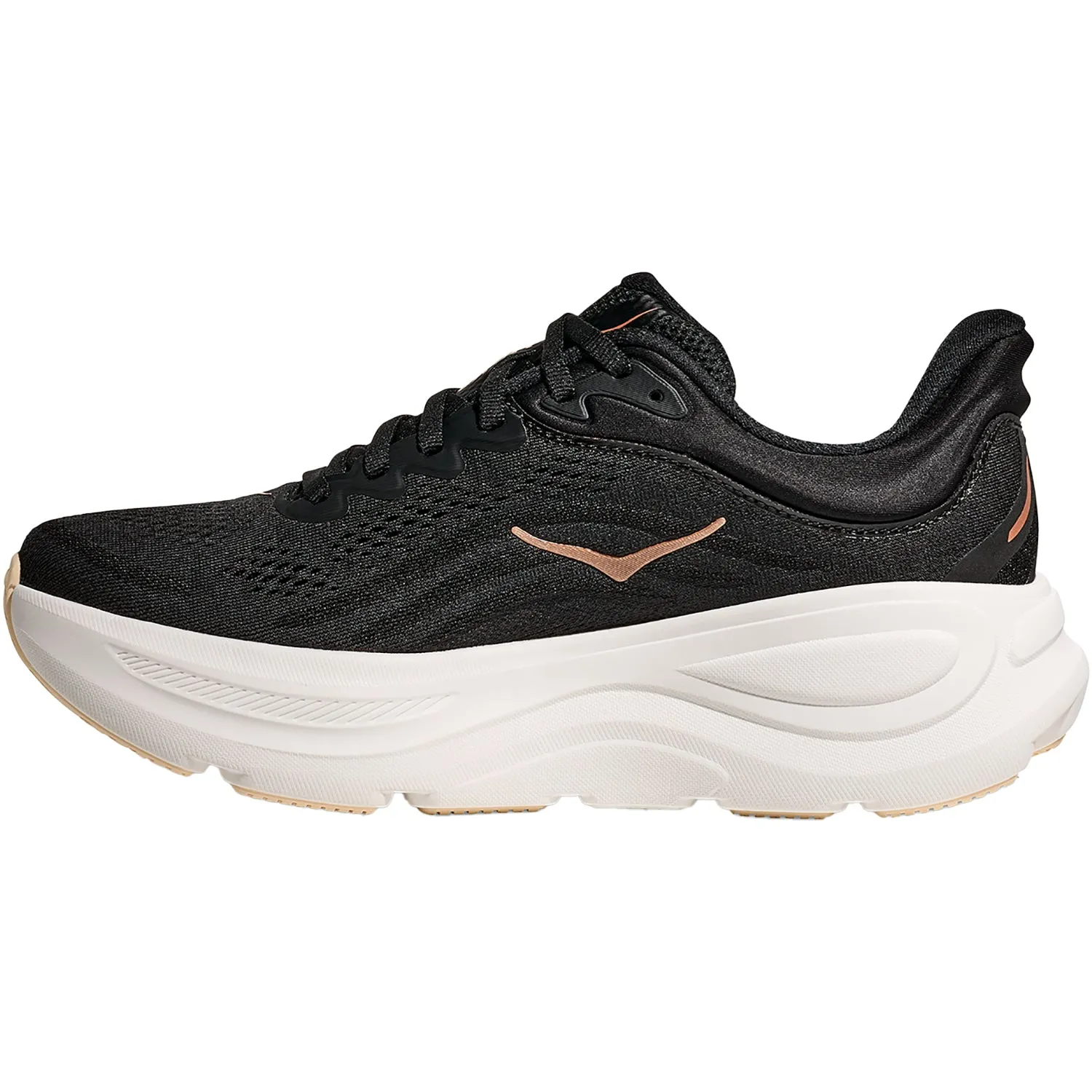 Women's Hoka Bondi 9  Black/Rose Gold