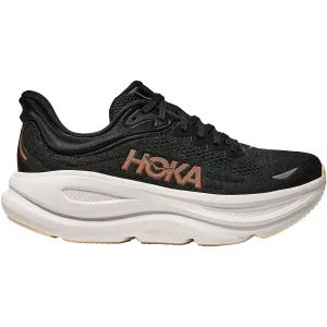 Women's Hoka Bondi 9  Black/Rose Gold