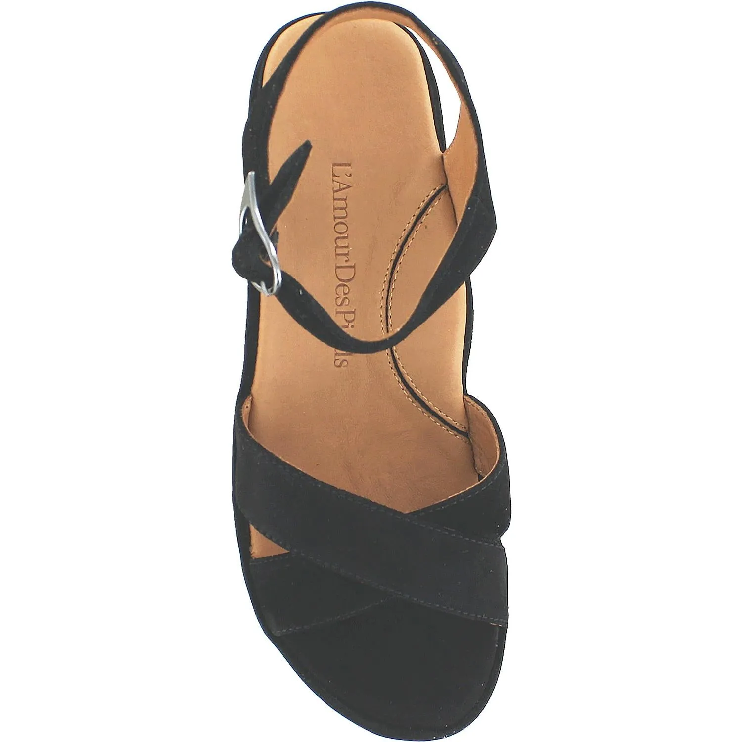 Women's L'Amour Des Pieds Casimiro Black Kid Suede
